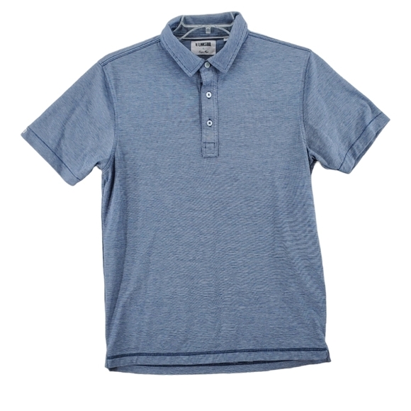 Linksoul Other - Linksoul Polo Shirt Mens S Gray Pin Stripe Short Sleeves Tempus Fugit Cotton